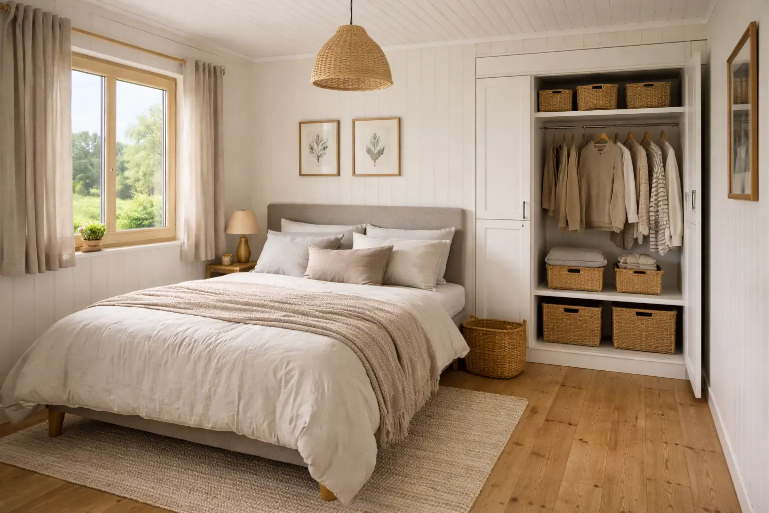 Spálňa v modulovom dome